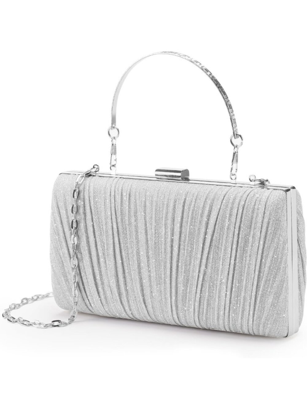 Elegant Pleated Evening Clutch Purse for Women - Perfect for Prom, Party